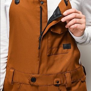 Volcom snowboard bibs overalls copper pants